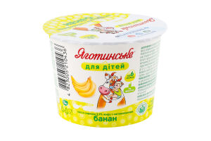 Паста сиркова 3.9% для дітей від 6міс Банан Яготинське для дітей ст 90г