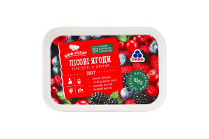 Ягоды лесные перетертые с сахаром Шеф-повар Рудь п/у 350г