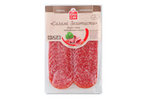 Колбаса нарезка Салями Золотистая Fine Life с/к в/с в/у 80г