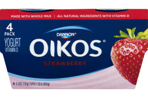 Dannon Oikos Yogurt Strawberry - 4 PK