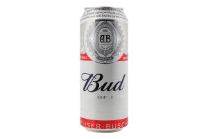 Пиво 500мл 5% светлое пастеризованное Bud ж/б