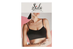 Топ женский из микрофибры Siela Cami top Seamless collection S-M черный