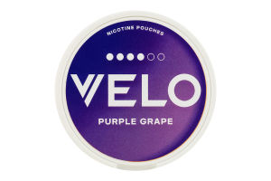Подушечки нікотиновмісні безтютюнові з підсолоджувачами Velo Класичний Purple grape 20х0.7г