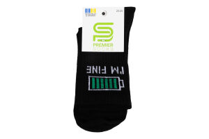 Шкарпетки Premier socks Bye-I'm fine чорний р23-25