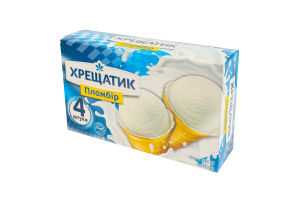 Мороженое 15% пломбир в вафельном стаканчике Хрещатик к/у 4х90г