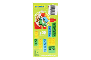 Конструктор для дітей від 1року №41294 Kids blocks Wader 50ел