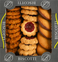 Печенье сдобное песочно-отсадное Бискотти микс Biscotti к/у 0.45кг