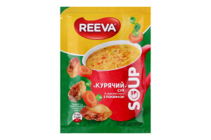 Крем-суп быстрого приготовления со вкусом курицы с лапшой Куриный Reeva м/у 17г
