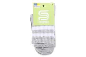 Шкарпетки Premier socks вис спорт смуж сірі р16-18