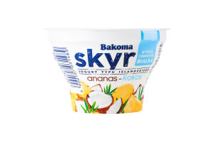 Йогурт Bakoma Скир з ананасом та кокосом