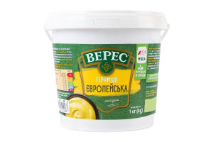 Горчица нежная нестерилизованная Европейская Верес ведро 1кг