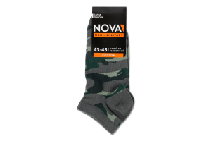 Шкарпетки чол Nova Military короткі зелений р27-29