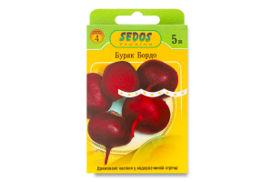 Насіння Буряк столовий Бордо дражоване на стрічці 5м 2г Седос