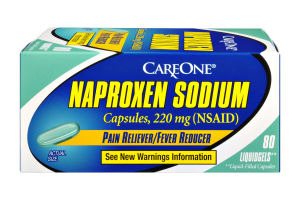 CareOne Naproxen Sodium Pain Reliever/Fever Reducer Liquidgels Capsules - 80 CT