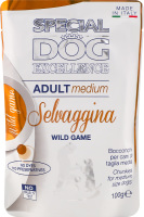 Корм влажный для взрослых собак средних пород Кусочки из мяса дичи Excellence Special dog Monge д/п 100г