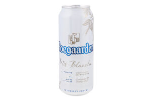 Пиво 500мл 4.9% светлое нефильтрованное пастеризованное Blanche Hoegaarden ж/б