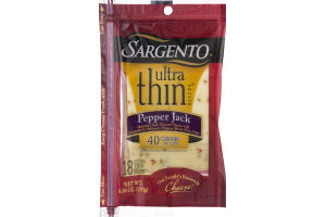 Sargento Pepper Jack Cheese Ultra Thin Slices - 18 CT
