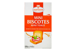Тосты пшеничные Minigrill Diatosta к/у 120г