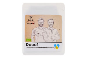 Кава смажена в зернах без кофеїну органічна Decaf Екород м/у 200г