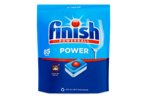 Таблетки для мытья посуды в посудомоечных машинах All in 1 Power Powerball Finish 85шт