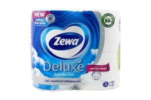 Бумага туалетная 3-х слойная Deluxe Zewa 4шт