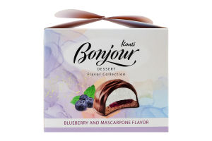 Десерт Classic&Blueberry and mascarpone&Strawberry and cream&Сherry Колекція смаків Bonjour к/у 0.232кг