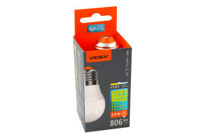 Лампа ЛЕД G45h 4,9W E27 4100K Videx