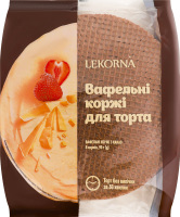 Коржі вафельні для торта з додаванням какао Lekorna м/у 90г