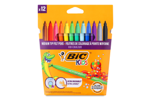 Фломастеры цветные Kids Bic 12шт