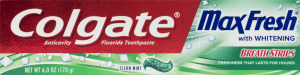 Colgate MaxFresh Whitening With Breath Strips Toothpaste Clean Mint