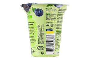 Йогурт 2% з наповнювачем фруктовим пастеризованим Чорниця Молокія ст 240г