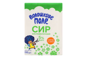 Сир кисломолочний 5% 200г еколін Волошкове поле