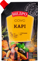 Соус с пряностями карри пастеризованный Карри Щедро д/п 180г