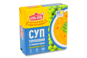 Суп гороховий зі смаком курки Буль-буль м/у 160г