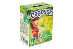 Нектар освітлений пастеризований Яблуко-виноград Садочок т/п 200мл