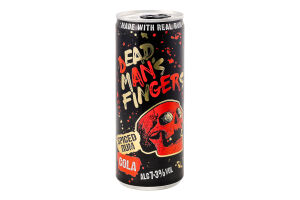 Напій слабоалкогольний 0.25л 7.3% на основі рому ароматизований газований Golden spiced rum&Cola Dead Man’s Fingers з/б