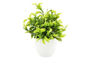 Рослини штучні зелені у горщику 18*12см в асортименті