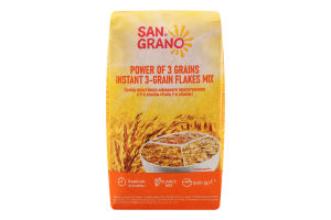 Суміш пластівців швидкого приготування Сила 3-х злаків San Grano м/у 500г
