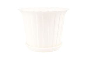 Горщик д/квітів Тюльпан білий 2л 18*12*13,5см з піддоном Еталон-С