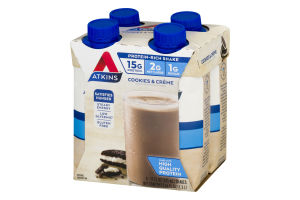 Atkins Cookies & Creme Shake - 4 CT