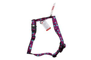 Шлея д/собак Око монстра з QR паспортом анатомічна H-образна нейлон пластиковий фастекс р.M 20мм A38-60см B46-60см WauDog