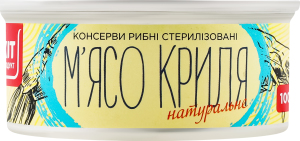 Мясо криля натуральное Хіт продукт ж/б 100г