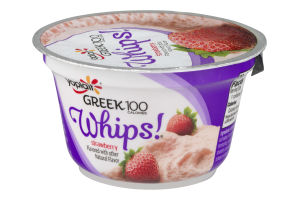 Yoplait Greek 100 Whips! Fat Free Yogurt Mousse Strawberry