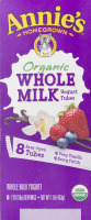 Annie's Homegrown Organic Whole Milk Yogurt Tubes Very Vanilla, Berry Patch - 8 CT