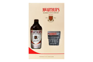 Набір Віскі 0.7л 40% + 1 склянка MacArthur's к/у
