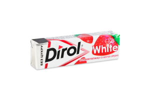 Гумка жувальна без цукру з підсолоджувачами Полунична галявина White Dirol м/у 14г