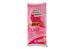 Бритва з 3 лезами без змінних картриджів Pure Lady BiC 4шт