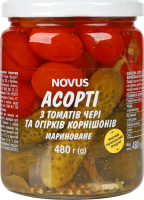 Асорті чері корнішони марин. Novus 480г
