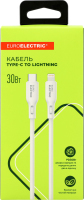 Кабель д/смартфону білий Type-C-Lightning 30W 3A 1м Euroelectric