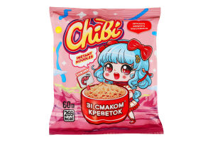 Вермішель швидкого приготування зі смаком креветок ChiBi м/у 60г